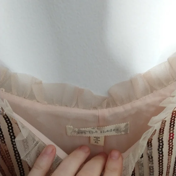 Ruffle Trim Sequined Midi Dress - Picture 10 of 11